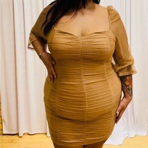 Camel Mini Dress (Plus Size)